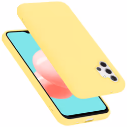 Cadorabo Case for Samsung Galaxy A32 5G Cover Protection TPU Silicone Gel - LIQUID YELLOW