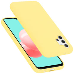 Cadorabo Case for Samsung Galaxy A32 5G Cover Protection TPU Silicone Gel - LIQUID YELLOW
