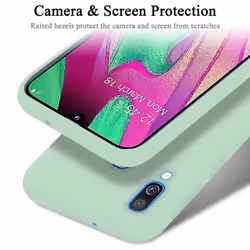 Cadorabo Case for Samsung Galaxy A40 Cover Protection TPU Silicone Gel - LIQUID LIGHT GREEN