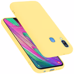 Cadorabo Case for Samsung Galaxy A40 Cover Protection TPU Silicone Gel - LIQUID YELLOW