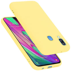 Cadorabo Case for Samsung Galaxy A40 Cover Protection TPU Silicone Gel - LIQUID YELLOW