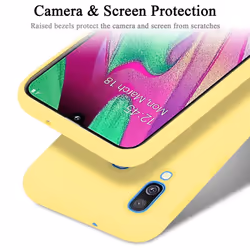 Cadorabo Case for Samsung Galaxy A40 Cover Protection TPU Silicone Gel - LIQUID YELLOW
