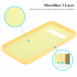 Cadorabo Case for Samsung Galaxy S10 PLUS Cover Protection TPU Silicone Gel - LIQUID YELLOW