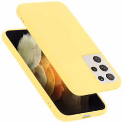 Cadorabo Case for Samsung Galaxy S21 ULTRA Cover Protection TPU Silicone Gel - LIQUID YELLOW