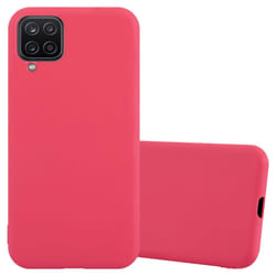 Cadorabo Case for Samsung Galaxy A12 / M12 Cover Protection TPU Silicone Gel Back case - CANDY RED