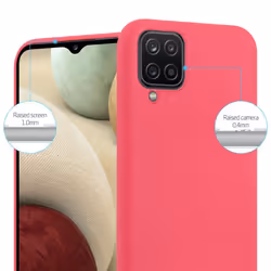 Cadorabo Case for Samsung Galaxy A12 / M12 Cover Protection TPU Silicone Gel Back case - CANDY RED