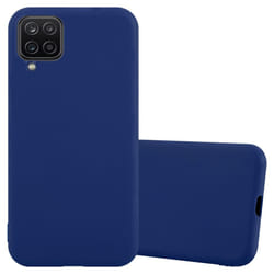 Cadorabo Case for Samsung Galaxy A12 / M12 Cover Protection TPU Silicone Gel Back case - CANDY DARK BLUE