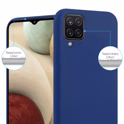 Cadorabo Case for Samsung Galaxy A12 / M12 Cover Protection TPU Silicone Gel Back case - CANDY DARK BLUE