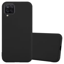 Cadorabo Case for Samsung Galaxy A12 / M12 Cover Protection TPU Silicone Gel Back case Candy Design - CANDY BLACK