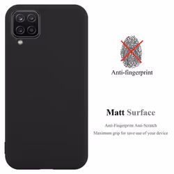 Cadorabo Case for Samsung Galaxy A12 / M12 Cover Protection TPU Silicone Gel Back case Candy Design - CANDY BLACK