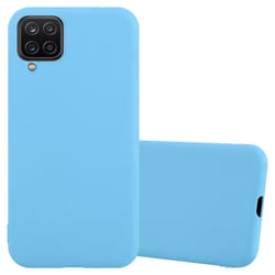 Cadorabo Case for Samsung Galaxy A12 / M12 Cover Protection TPU Silicone Gel Back case - CANDY BLUE