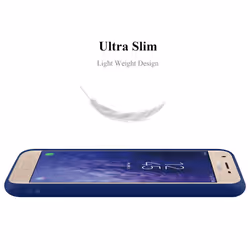 Cadorabo Case for Samsung Galaxy J3 2018 Cover Protection TPU Silicone Gel Back case - CANDY DARK BLUE
