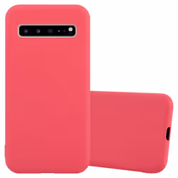 Cadorabo Case for Samsung Galaxy S10 5G Cover Protection TPU Silicone Gel Back case - CANDY RED