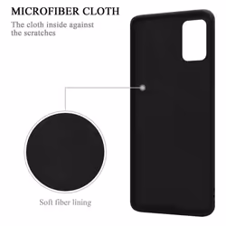 Cadorabo Case for Samsung Galaxy A71 4G Cover Protection TPU Silicone Gel Back case Fokus Ring - LIQUID BLACK