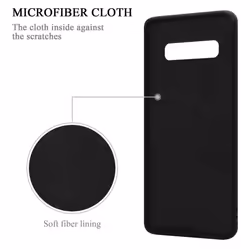 Cadorabo Case for Samsung Galaxy S10 4G Cover Protection TPU Silicone Gel Back case Fokus Ring - LIQUID BLACK