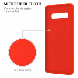 Cadorabo Case for Samsung Galaxy S10 4G Cover Protection TPU Silicone Gel Back case Fokus Ring - LIQUID RED