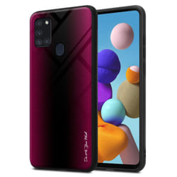 Cadorabo Case for Samsung Galaxy A21s Cover Protection back case TPU Silicone - CRIMSON PINK