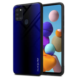Cadorabo Case for Samsung Galaxy A21s Cover Protection back case TPU Silicone - COBALT PURPLE