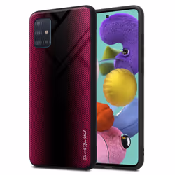 Cadorabo Case for Samsung Galaxy A51 4G / M40s Cover Protection back case TPU Silicone - CRIMSON PINK