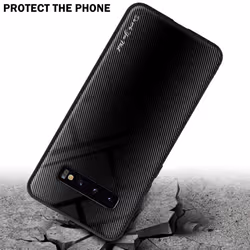 Cadorabo Case for Samsung Galaxy S10 4G Cover Protection back case TPU Silicone - OPAL BLACK