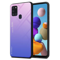 Cadorabo Case for Samsung Galaxy A21s Cover Protection TPU Silicone Gel  Back case - PINK - BLUE