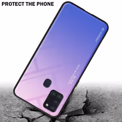 Cadorabo Case for Samsung Galaxy A21s Cover Protection TPU Silicone Gel  Back case - PINK - BLUE