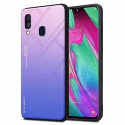Cadorabo Case for Samsung Galaxy A40 Cover Protection TPU Silicone Gel  Back case - PINK - BLUE