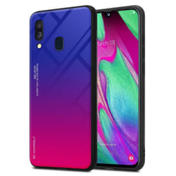 Cadorabo Case for Samsung Galaxy A40 Cover Protection TPU Silicone Gel  Back case - PURPLE - RED