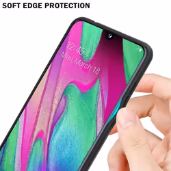 Cadorabo Case for Samsung Galaxy A40 Cover Protection TPU Silicone Gel  Back case - RED - BLACK