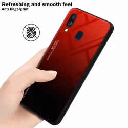 Cadorabo Case for Samsung Galaxy A40 Cover Protection TPU Silicone Gel  Back case - RED - BLACK
