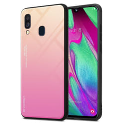 Cadorabo Case for Samsung Galaxy A40 Cover Protection TPU Silicone Gel  Back case - YELLOW - PINK