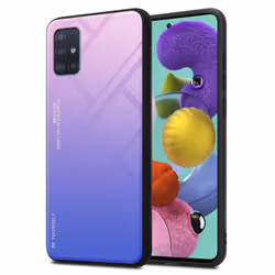 Cadorabo Case for Samsung Galaxy A51 4G / M40s Cover Protection TPU Silicone Gel Back case - PINK - BLUE