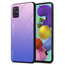 Cadorabo Case for Samsung Galaxy A51 4G / M40s Cover Protection TPU Silicone Gel  Back case - PINK - BLUE