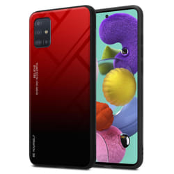 Cadorabo Case for Samsung Galaxy A51 4G / M40s Cover Protection TPU Silicone Gel  Back case - RED - BLACK