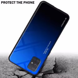 Cadorabo Case for Samsung Galaxy A71 4G Cover Protection TPU Silicone Gel  Back case - BLUE - BLACK