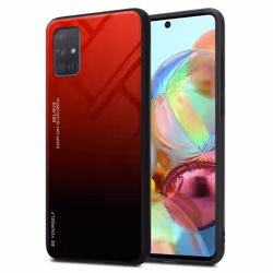 Cadorabo Case for Samsung Galaxy A71 4G Cover Protection TPU Silicone Gel  Back case - RED - BLACK