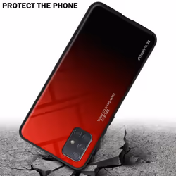 Cadorabo Case for Samsung Galaxy A71 4G Cover Protection TPU Silicone Gel  Back case - RED - BLACK