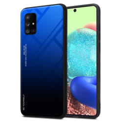 Cadorabo Case for Samsung Galaxy A71 5G Cover Protection TPU Silicone Gel  Back case - BLUE - BLACK