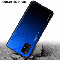 Cadorabo Case for Samsung Galaxy A71 5G Cover Protection TPU Silicone Gel  Back case - BLUE - BLACK