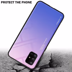 Cadorabo Case for Samsung Galaxy A71 5G Cover Protection TPU Silicone Gel  Back case - PINK - BLUE