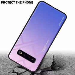 Cadorabo Case for Samsung Galaxy S10 4G Cover Protection TPU Silicone Gel  Back case - PINK - BLUE