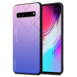 Cadorabo Case for Samsung Galaxy S10 5G Cover Protection TPU Silicone Gel  Back case - PINK - BLUE