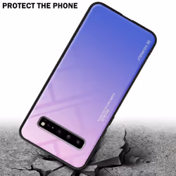 Cadorabo Case for Samsung Galaxy S10 5G Cover Protection TPU Silicone Gel  Back case - PINK - BLUE