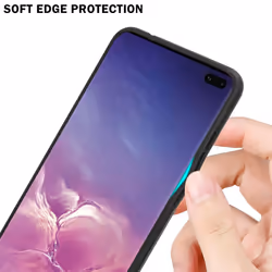 Cadorabo Case for Samsung Galaxy S10 PLUS Cover Protection TPU Silicone Gel  Back case - PURPLE - RED