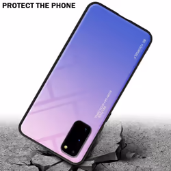 Cadorabo Case for Samsung Galaxy S20 Cover Protection TPU Silicone Gel  Back case - PINK - BLUE