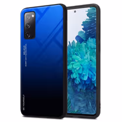 Cadorabo Case for Samsung Galaxy S20 FE Cover Protection TPU Silicone Gel Back case - BLAU - SCHWARZ, Samsung Galaxy S20 FE