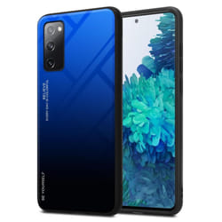 Cadorabo Case for Samsung Galaxy S20 FE Cover Protection TPU Silicone Gel Back case - BLAU - SCHWARZ, Samsung Galaxy S20 FE