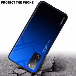 Cadorabo Case for Samsung Galaxy S20 FE Cover Protection TPU Silicone Gel Back case - BLAU - SCHWARZ, Samsung Galaxy S20 FE