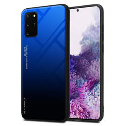 Cadorabo Case for Samsung Galaxy S20 PLUS Cover Protection TPU Silicone Gel  Back case - BLUE - BLACK