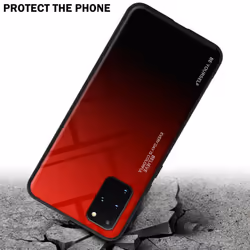 Cadorabo Case for Samsung Galaxy S20 PLUS Cover Protection TPU Silicone Gel Back case - ROT - SCHWARZ, Samsung Galaxy S20 PLUS